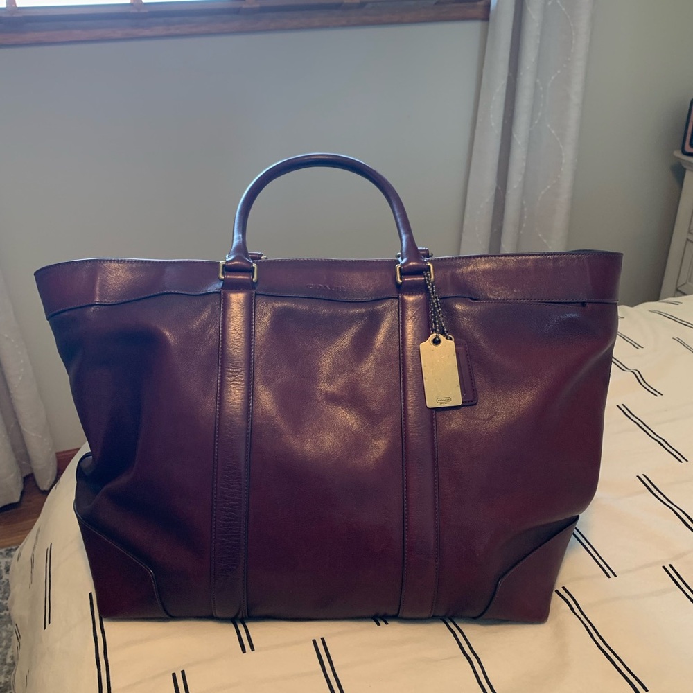 Vintage Coach  large Leather Tote Bag